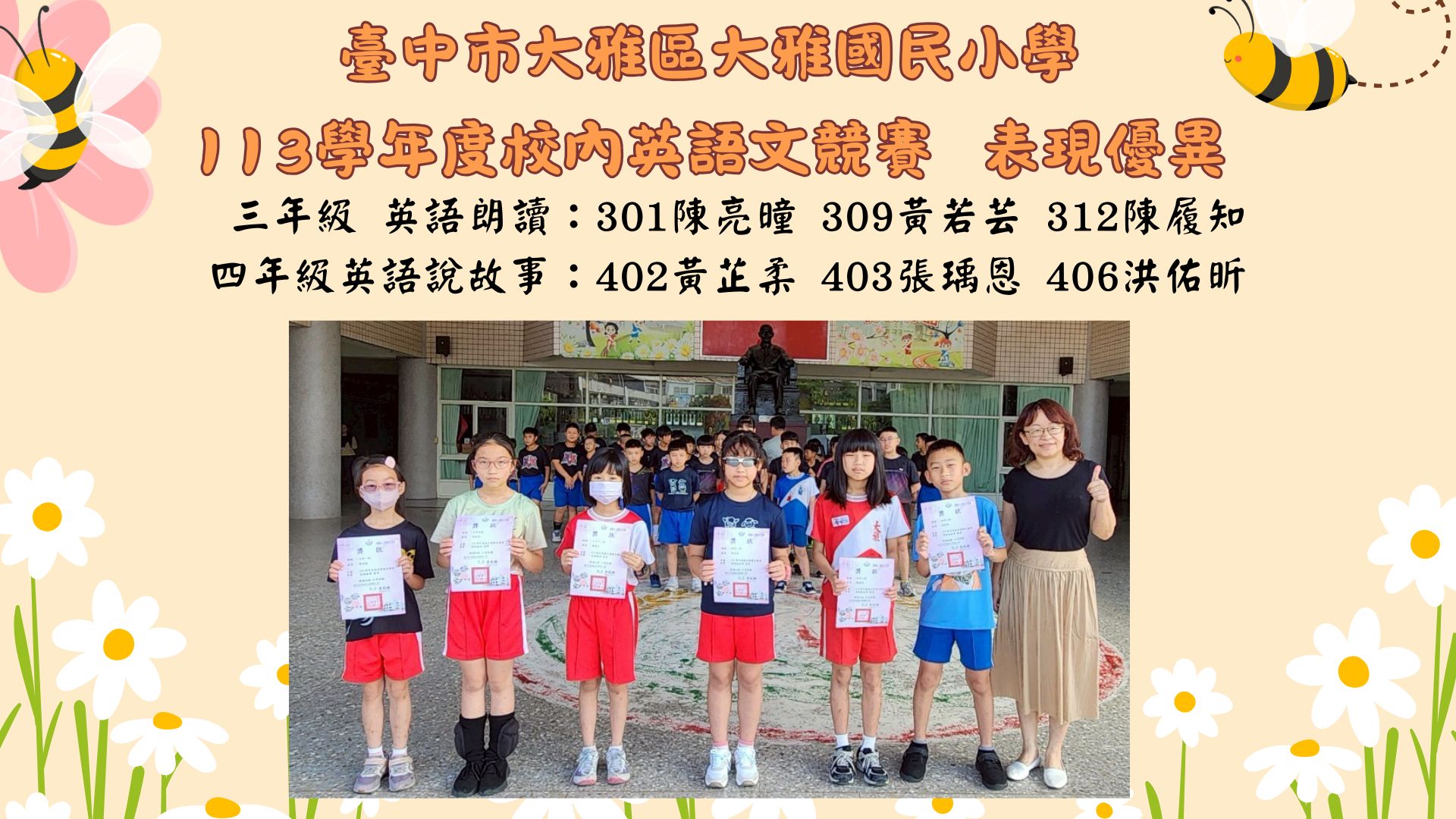 113學年度校內英語文競賽